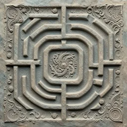 3d embossed bumpy textured maze fractal swirling muted colors, ernst haeckel, and just slightly a little bit paisley