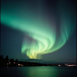 beautiful aurora over seattle kodak film long exposure medium format