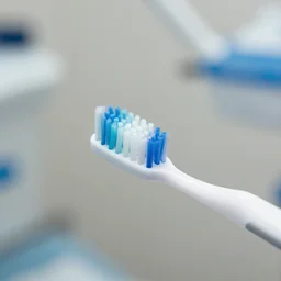 photo of a dentist's toothbrush