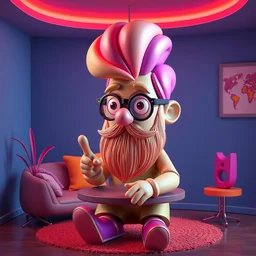 multicolor 3 d render of by blender guru created at contemporary in 4 k ultra high resolution, with funny feeling