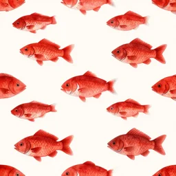 red fish pattern wallpaper