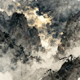 beautiful digital watercolor painting of fantasy drip and dripping watercolor