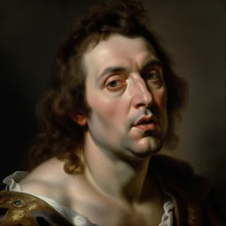 A 17th century Baroque Painting of Filthy Frank, grainy, realistic, hyperrealistic, very realistic, very very realistic, highly detailed, very detailed, extremely detailed, detailed, digital art, trending on artstation, detailed face, very detailed face, very detailed face, realism, HD Quality, 8k resolution, intricate details, body and head in frame, painting, oil painting, trending on deviantart, Baroque Painting
