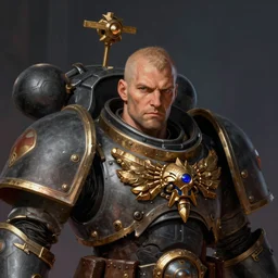 Adam Jensen  as God Emperor of Mankind, warhammer 40k, closeup character portrait art by Donato Giancola, Craig Mullins, digital art, trending on artstation