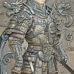 professional  photograph of a warrior with dragon armour.  Extremely detailed. 8k