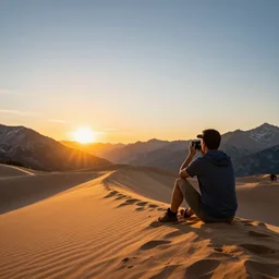 watching the sun go down at the dune du pilatus in France