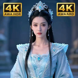 beautiful ice queen in ornate robes, highly detailed, 8 k, hdr, award - winning, trending on artstation, anne stokes, photorealistic