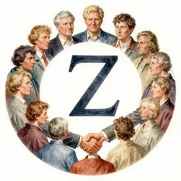 the circle complete, greek symbol zeta, diversity team, hairs light, european, handshake, highly detailed, digital painting, watercolor, soviet realism, engraving, artstation, concept art, smooth, sharp focus, vivid grunge, manga, illustration, unreal engine 5, 8 k, art by bilibin and kuvshinov and malevich and mucha