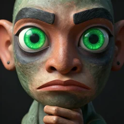 totem of undying, handheld, ultra realistic, green eyes, 8k ultra hd, award winning, beautiful lighting, highly detailed