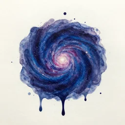 ink spilled onto paper creates a new universe