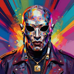 symmetry!! stunning portrait of mf doom rapper masked, by victo ngai, kilian eng vibrant colors, dynamic lighting, digital art, winning award masterpiece, fantastically beautiful, illustration, aestheticly inspired by beksinski and dan mumford, upscale with simon stalenhag work, artstation, 8 k