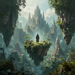 floating esoteric hypnogogic ethereal shaman in a dreamworld of inception styles siconolfini landscapes of massive cityscape hyperdetailed intricate hyperrealism beautiful forest n - 4