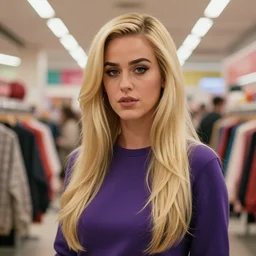 katy perry with long blonde hair in a 1 9 8 0 s aesthetic shopping mall, soft surface texture, photo, soft led lights, 4 k, high detailed photography result, 5 0 mm lens, rich deep colors, smooth gradients, depth of field, cinematic, hyper realism, high detail, octane render, unreal engine 5, 8 k, vibrant colors