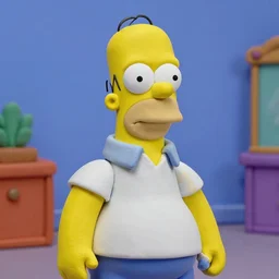 Homer Simpson in claymation