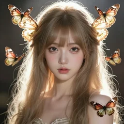 character concept art of an anime goddess of silk moths | | realistic, dramatic backlight, cute - fine - face, pretty face, realistic shaded perfect face, fine details by artgerm, wlop, rossdraws, james jean, andrei riabovitchev, bangkuart, and sakimichan, seoul, south korea, trending on artstation