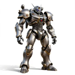 masked battle mech, high detail digital art, full body, standing, isolated on a pure white background, centered, whole figure in frame, sharp focus, studio lighting