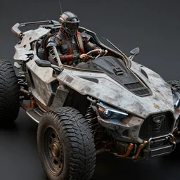 futuristic scavenger car, close up, quint buchholz, wlop, dan mumford, artgerm, liam brazier, peter mohrbacher, raw, featured on artstation, octane render, cinematic, rugged, intricate, 8 k