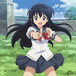 a real-life mahou shoujo girl in a magic battle scene