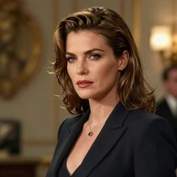 a female version of pierce brosnan as james bond, trending on artstation, 4 k, highly detailed, realistic