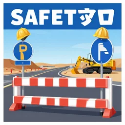 a graphic design poster of the safety barrier, road street signs, construction yard, construction equipment 1 9 9 0, poster design, raygun magazine by david carson, japan graphic comics art poster