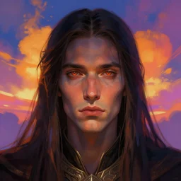 the god emperor of mankind, fantasy closeup portrait art by greg rutkowski, digital art, trending on artstation, symmetry!! colorful skies