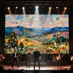 westlife on stage art by degas