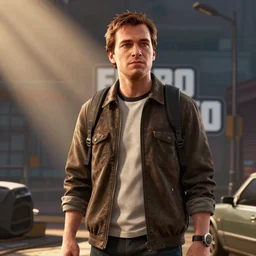 Leonard Hofstadter as a gta protagonist, in game screenshot