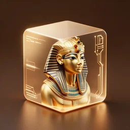 symmetry!! egyptian princess of technology, solid cube of light, hard edges, product render retro - futuristic poster scifi, lasers and neon circuits, brown skin man egyptian princess, intricate, elegant, highly detailed, digital painting, artstation, concept art, smooth, sharp focus, illustration, dreamlike, art by artgerm