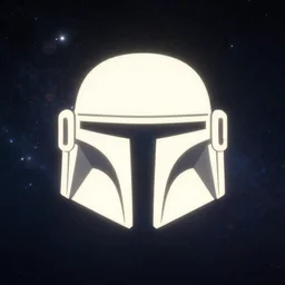 mandalorian, face icon, stylized, minimalist, portrait, by loftis cory, behance, hd, by jesper ejsing, by rhads, makoto shinkai and lois van baarle, by ilya kuvshinov, film grain, global illumination, rimlight, bokeh, octane render, dark sky in background, galaxy