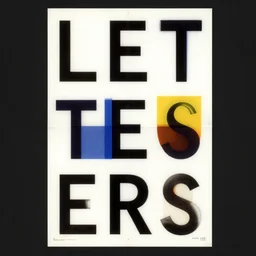 a bauhaus poster design of the word LETTERS
