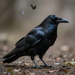 high quality photo open here i flung the shutter, when, with many a flirt and flutter, in there stepped a stately raven of the saintly days of yore, highly detailed, cinematic lighting, cedric peyravernay maciej kuciara, dramatic lighting, medium shot, ground angle, uhd 8 k, shallow depth of field