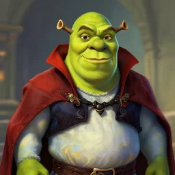 Digital painting of Shrek as Doctor Strange