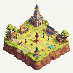isometric game concept, jama jurabaev, tyler edlin, james paick, emmanuel shiru, victor mosquera, modular detailed, artstation, for aaa game, high quality