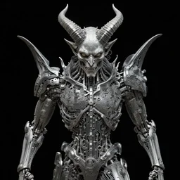 horned cybernetic demon, circuitry, intricate detail, klimt, royo,