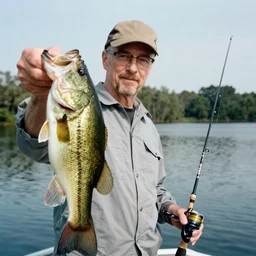 walter white bass fishing, high detail, 3 5 mm film