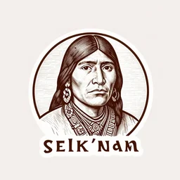 logo design of the Selk´nam people, engraving by Gustav dure, ex libris, vector image