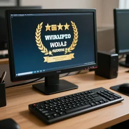 photo of a computer on a desk ( 2 0 0 7 ). realistic, highly - detailed, award - winning, sharp focus