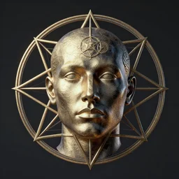 3 d render of a sacred geometry portrait, art by cameron gray, 8 k quality, digital art