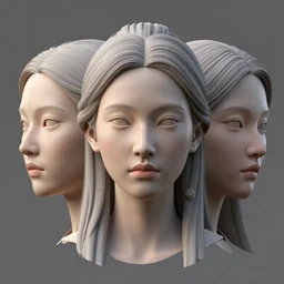 3 d face portrait of a goddess by bayard wu and alena aenami, octane render