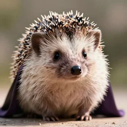 the cutest hedgehog vampire in the whole wide world, masterpiece, digital art, light, bright, warm, fuzzy, cute