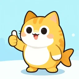 a cartoon catfish giving a thumbs up