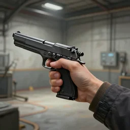 nas daily holding a gun, 4 k, art station concept art, highly detailed
