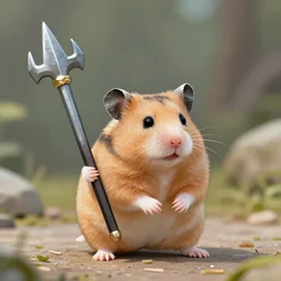 A roborovski Hamster carrying Mjölnir