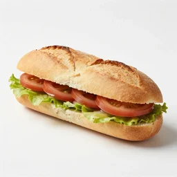 burger-baguette dish, food photography