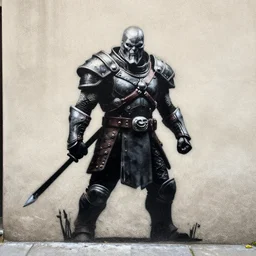 banksy street art of innoruuk from the videogame everquest