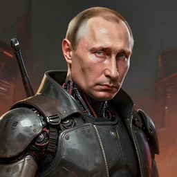 a study of cell shaded complex sharp portrait of a cyborg vladimir putin  as Borderlands 3 concept art, llustration, post grunge, concept art by Laurie Greasley, highly detailed, sharp focus, alien, Trending on Artstation, HQ, deviantart