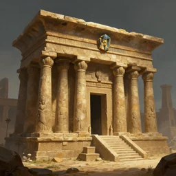 The sumerian temple, art by World of Warcraft Art Direction, art station, concept art,