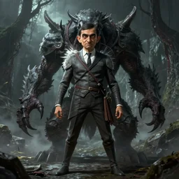 mr. bean as a dark souls boss, horror