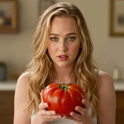 jennifer lawrence as a tomato