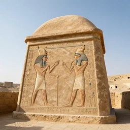 ancient egyptian tomb, detailed photography